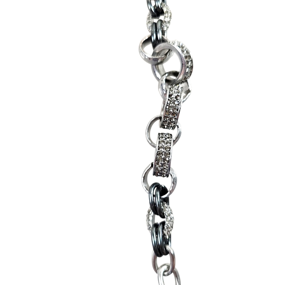 Chico's Vintage Silver Link Statement Necklace - image 3
